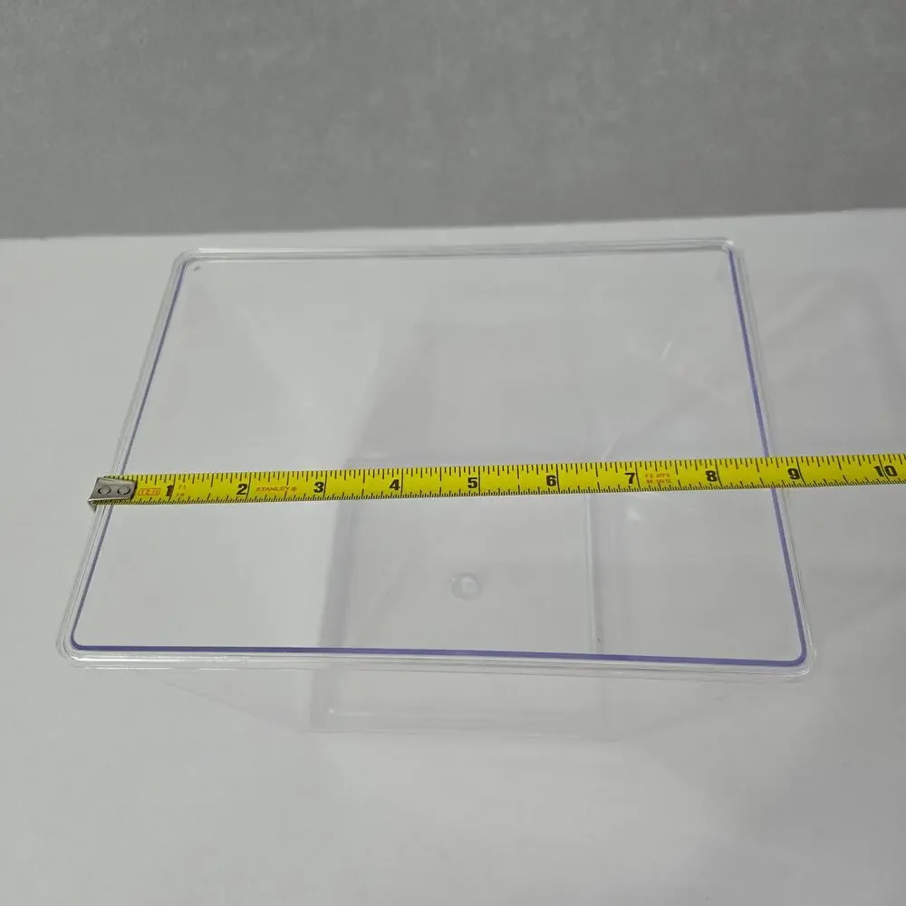Square 3 qt Plastic Aquarium Fish Tank with Removable Lid Including Gravel